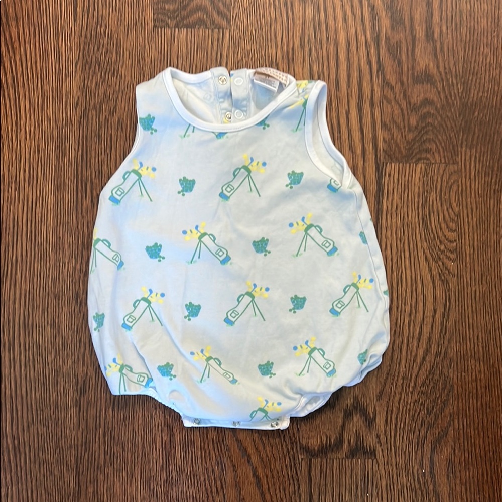 The Beaufort Bonnet Company Blue and Yellow Bodysuit